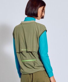 PW CIRCULUS 【撥水加工 / 小さくまとまる】【UNISEX】オーバーサイズ パッカブルベスト ゴルフウェア メンズ レディース