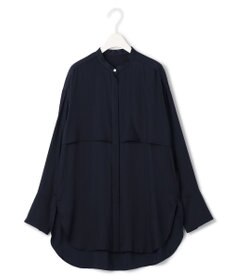ICB 【WEB限定カラーあり・洗える】 シルキーサテン シャツブラウス