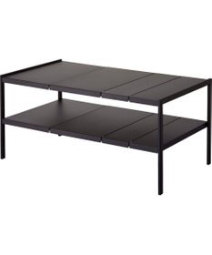 tower 伸縮シンク下ラック 2段 タワー D40 ブラック