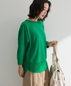 Green Parks 七分袖ドルマン裏毛シアードッキングプルオー