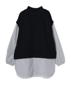 Green Parks ニットソードッキングチュニック