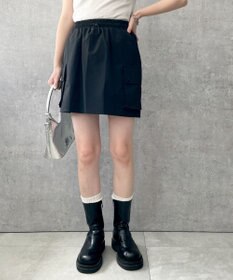 WEGO 【ウエストゴム】ナイロンカーゴミニスカート