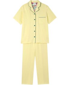 une nana cool 【綿100%】スビン天竺 半袖開襟パジャマ MADE WITH LIBERTY FABRIC