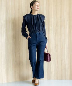 組曲 L シフォンツイルラッフル ブラウス