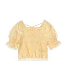 earth music&ecology フラワー刺繍ブラウス