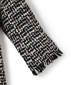 ICB ライトツイード ノーカラージャケット