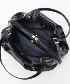 LA BAGAGERIE ソフトエナメル2WAYハンドバッグ Mサイズ