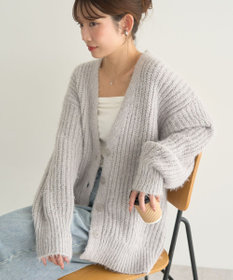 earth music&ecology 【予約】カラーミックスシャギーカーディガン