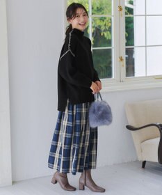 Tiaclasse 【洗える】配色ハンドステッチプルオーバー