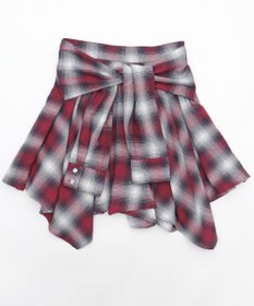 WEGO チェックシャツイレヘムミニスカート