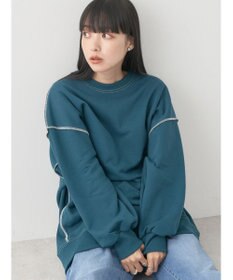 earth music&ecology 配色ルーズスウェット