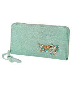 tsumori chisato CARRY キラネコストーン ラウンドファスナー長財布