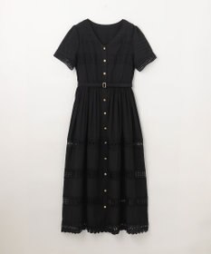 GRACE CONTINENTAL レース切替フレアワンピース
