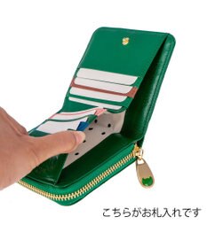 ネコキルティング ラウンドファスナー2つ折り財布 / tsumori