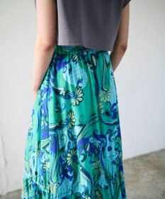 GRACE CONTINENTAL ペイズリープリントギャザスカート