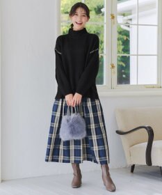 Tiaclasse 【洗える】配色ハンドステッチプルオーバー