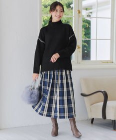 Tiaclasse 【洗える】配色ハンドステッチプルオーバー