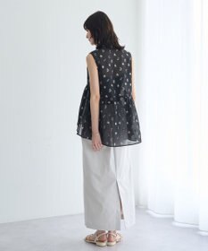 YECCA VECCA シアージャガードペプラムブラウス