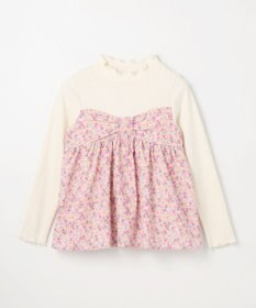 ANY KIDS ドッキング花柄カットソー