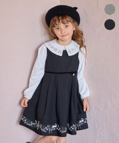 ANY KIDS モノトーン音符ジャンパースカート