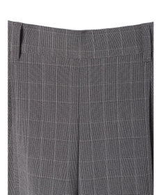 Green Parks きれいシルエットチェックワイドパンツ