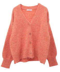 Green Parks 毛ふきシャギーＶネックカーディガン