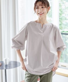 Tiaclasse 【洗える】パフスリーブチュニックブラウス