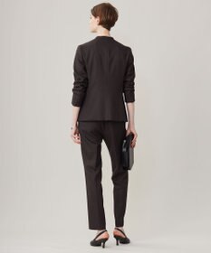 ICB 【洗える】プロヴィスウールツイル ノーカラージャケット