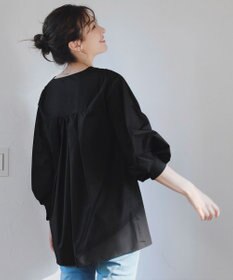 Tiaclasse 【洗える】パフスリーブチュニックブラウス