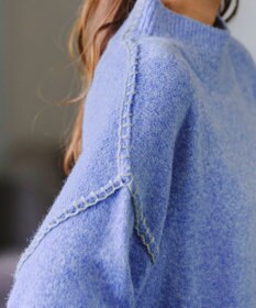 Tiaclasse 【洗える】配色ハンドステッチプルオーバー