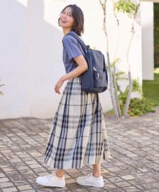 ANY 【ウエストゴム】タックギャザースカート