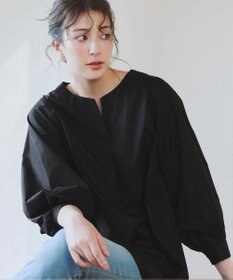 Tiaclasse 【洗える】パフスリーブチュニックブラウス