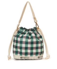 LeSportsac DRAWSTRING BUCKET CHARM/フォレストギンガム