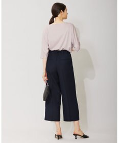 ICB 【洗える】トリアセサテンスムース 5分袖プルオーバー