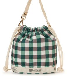 LeSportsac DRAWSTRING BUCKET CHARM/フォレストギンガム