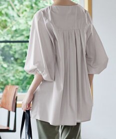 Tiaclasse 【洗える】パフスリーブチュニックブラウス