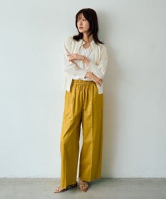 YECCA VECCA コットンイージー切替ワイドパンツ