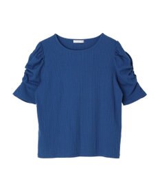 Green Parks リブ肩デザイン５分袖プルオーバー