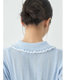 earth music&ecology フリルニットポロ