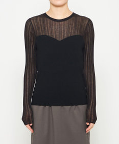 uncrave シルキー ニット コンビ トップス