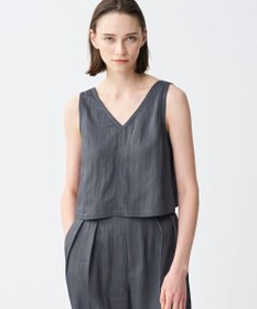 uncrave ドレープツイル Vネックトップス