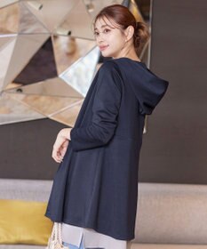 Tiaclasse L 【洗える】ポンチフードカーディガン