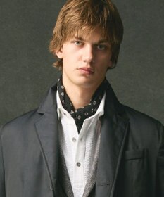 JOSEPH ABBOUD 【Holliday&Brown】クレストパターン ストール ブラック系5