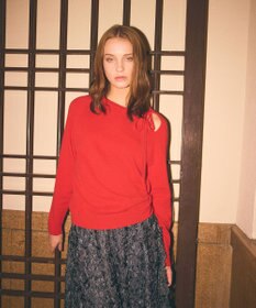 GRACE CONTINENTAL ボウタイカシミヤトップ