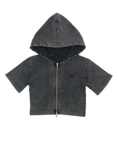 WEGO リブハンソデジップパーカー