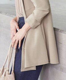 Tiaclasse L 【洗える】ポンチフードカーディガン