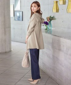 Tiaclasse L 【洗える】ポンチフードカーディガン