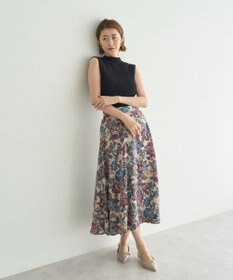 YECCA VECCA ゴブラン柄フレアスカート