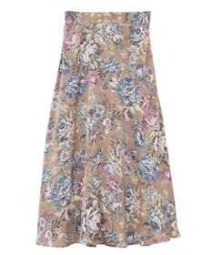 YECCA VECCA ゴブラン柄フレアスカート