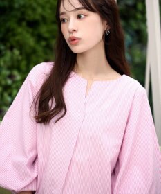 Tiaclasse 【洗える】パフスリーブチュニックブラウス